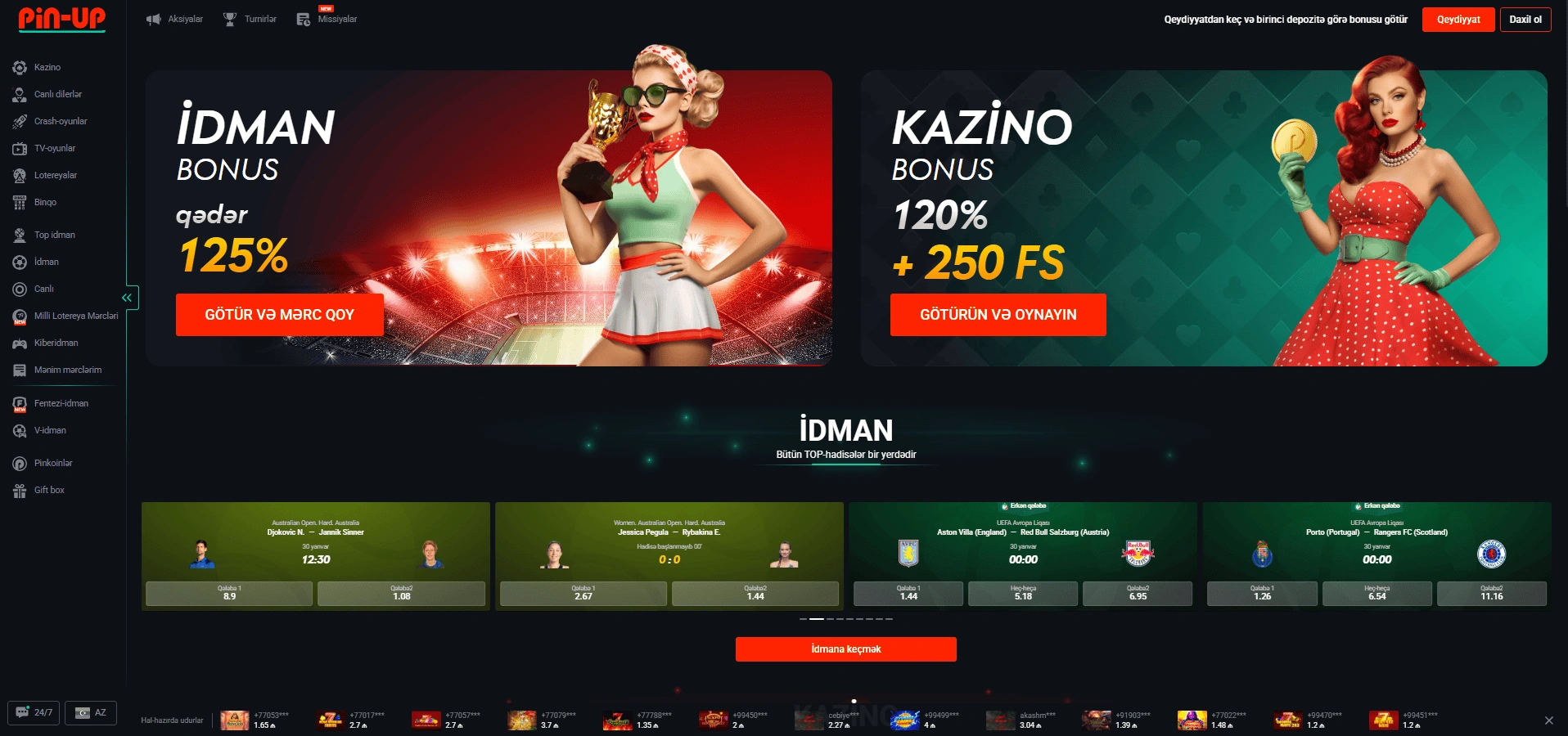 Rəsmi Sayt Üzərindən Pin-Up Casino Giriş
